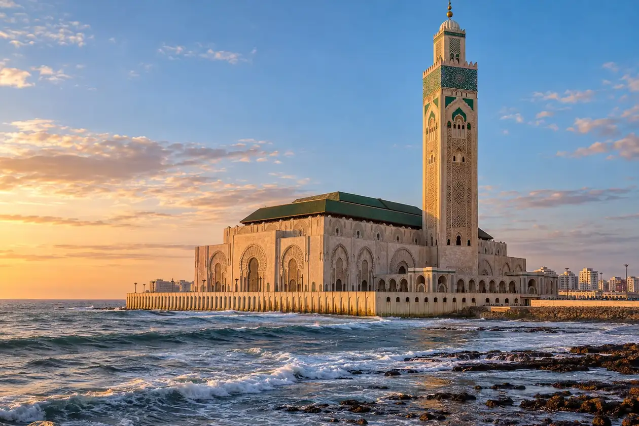 La mosquée Hassan II à Casablanca, au Maroc